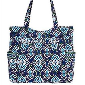 Vera Bradley Ink Blue Pleated Tote